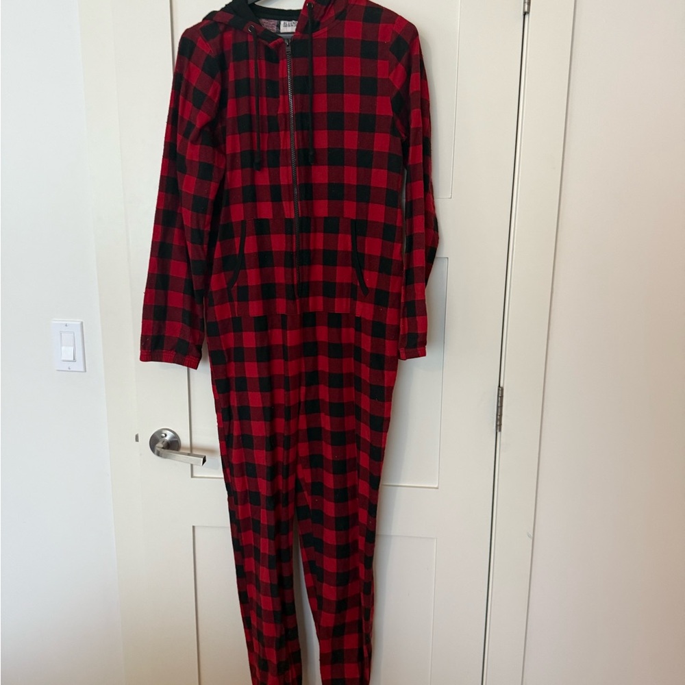 Bluenotes Red and Black Plaid Onesie